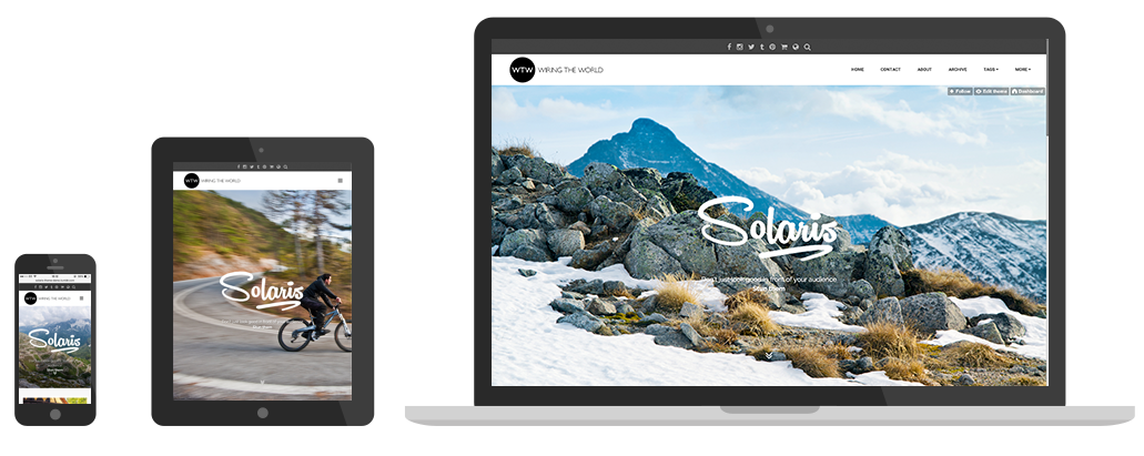 Solaris Premium Tumblr Theme Previews